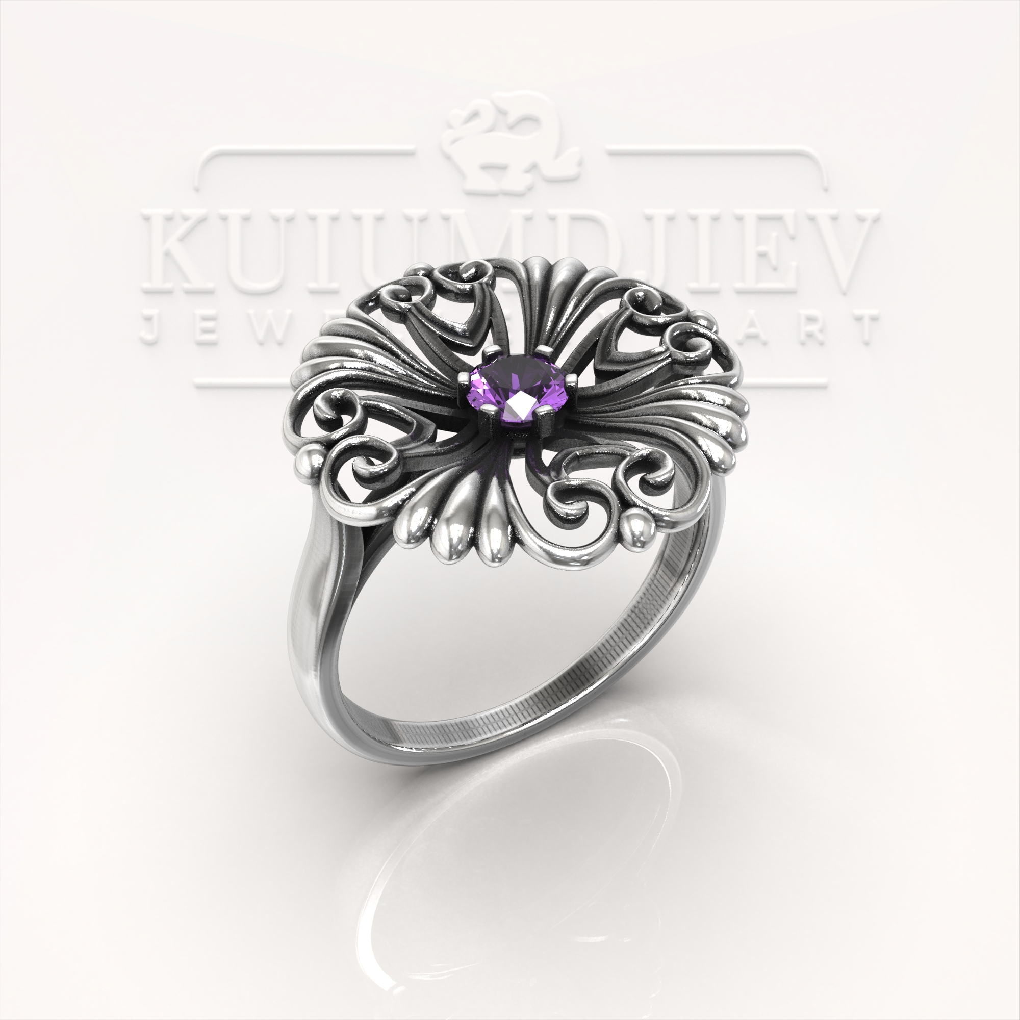 Сребърен пръстен Детелина | Kuiumdjiev Jewellery Art | Бижутерия Куюмджиев 1925 Сребърен пръстен Детелина