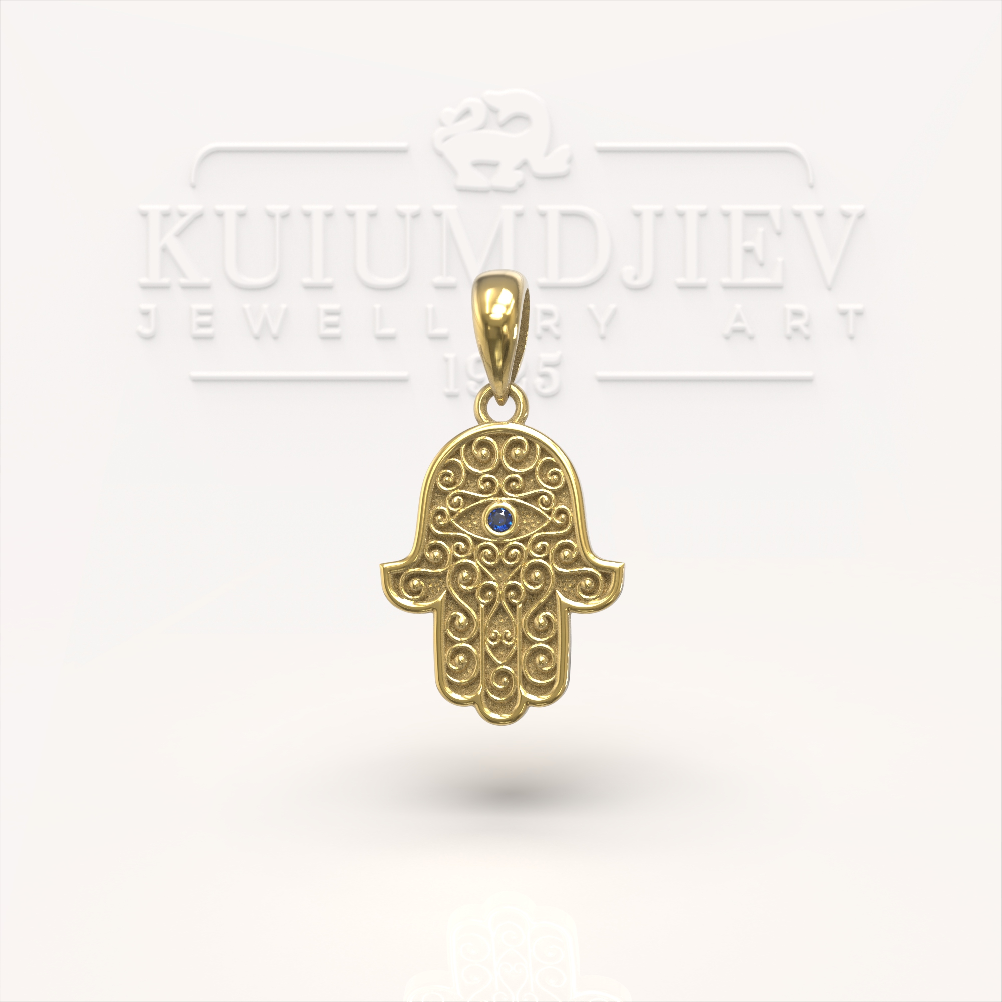 Gold Pendant Hand of Fatima