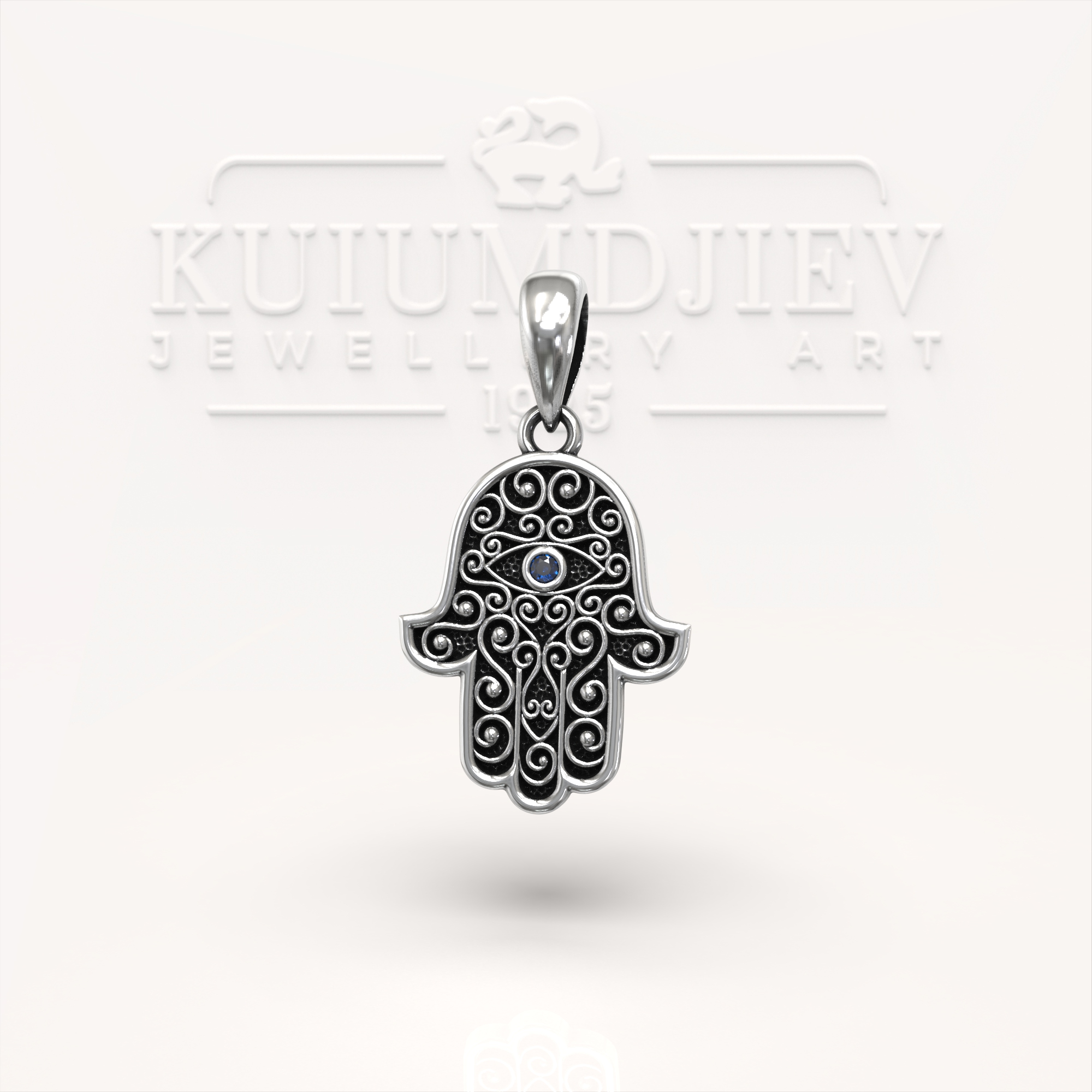 Сребърен медальон Ръката на Фатима | Kuiumdjiev Jewellery Art | Бижутерия Куюмджиев 1925 Сребърен медальон Ръката на Фатима