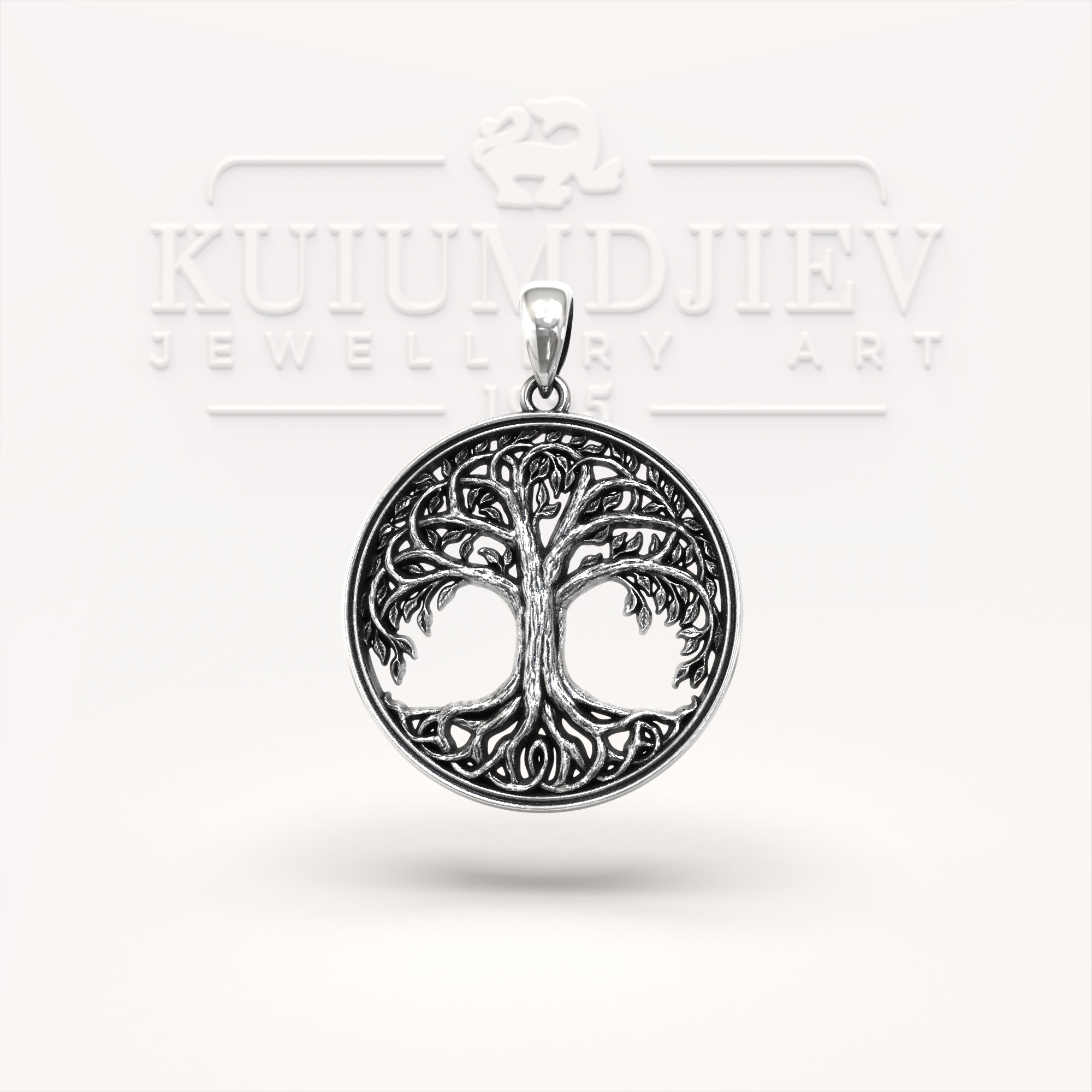 Сребърен медальон Дървото на живота | Kuiumdjiev Jewellery Art | Бижутерия Куюмджиев 1925 Сребърен медальон Дървото на живота