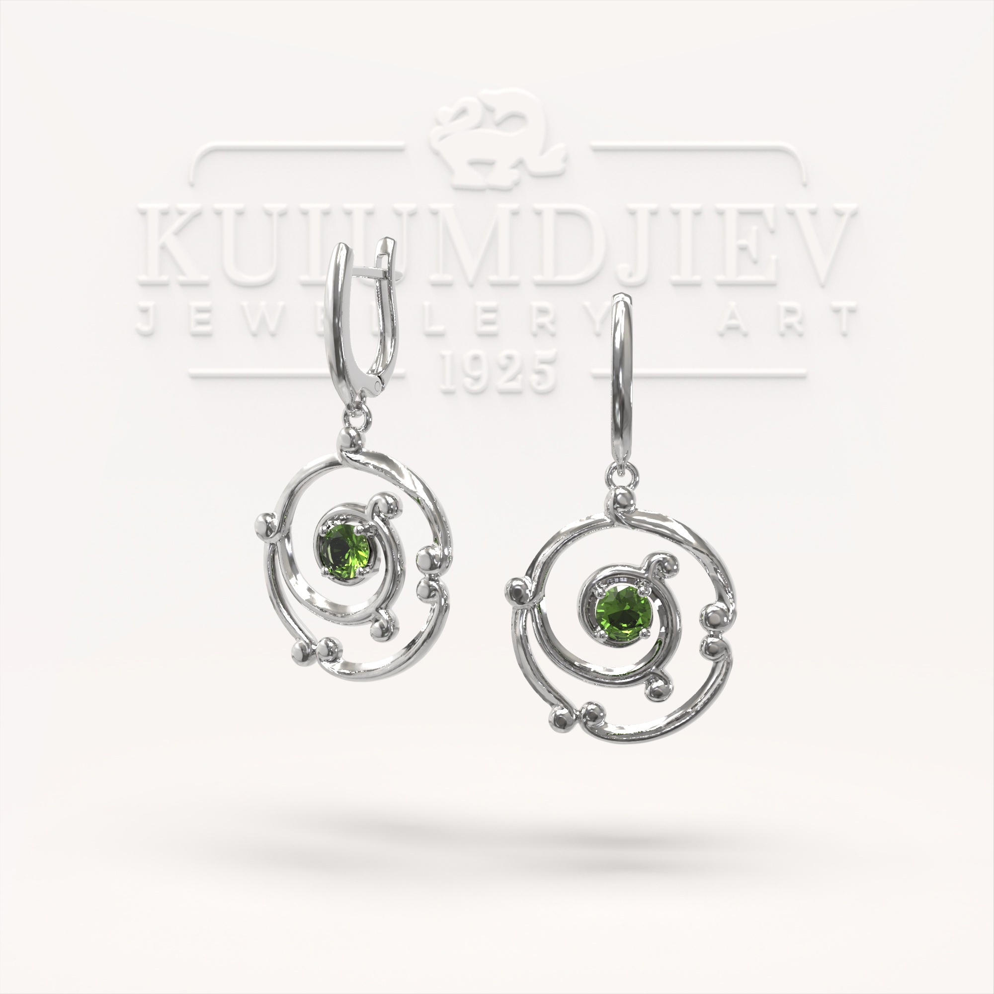 Sterling silver stone earrings | Kuiumdjiev Jewellery Art | Бижутерия Куюмджиев 1925 Sterling silver stone earrings
