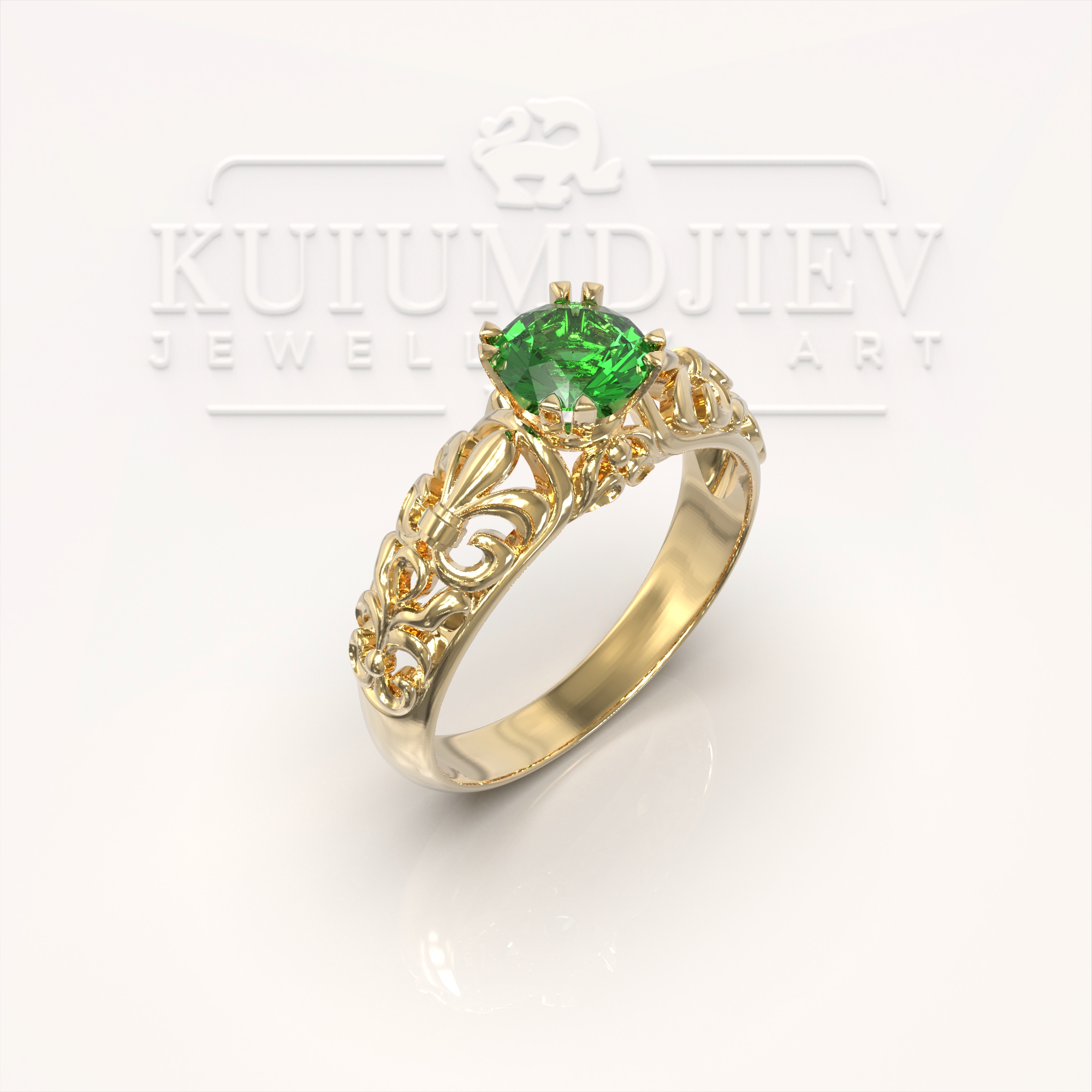 Emerald engagement ring - custom oder